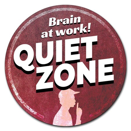 Signmission Quiet-zone Circle Rigid Plastic Sign P-8-CIR-Quiet-Zone